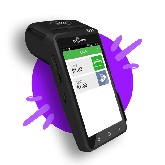 Dejavoo QD4 Terminal Desktop Android BT, IP, & WiFi (Black) - New   ( POS Placement Program )